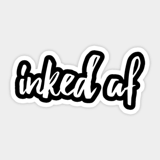 Inked af (white) Sticker